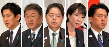 ５候補、連立拡大実現時期に相違