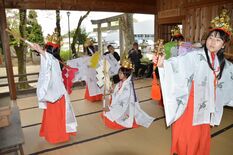 本番さながら「五行の舞」　野木神社、９日児童ら披露