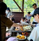 バーベキューで 夏休みの思い出