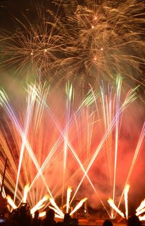 道の駅もてぎで花火大会
