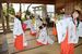 五行の舞を踊る児童ら