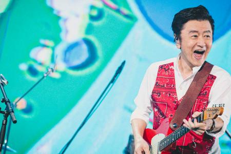東京ドームで歌うサザンオールスターズの桑田佳祐(西槇太一氏撮影)