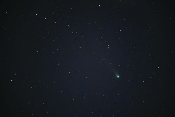 レモン彗星=12日午前4時34分、北山さん撮影