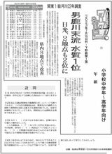 男鹿川末流 水質１位