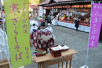 鷲子山上神社に寒ざらしそば
