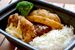 ご飯が進むおかずが載った特選弁当