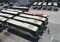 GW前に運休バスの列　宇都宮