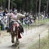 真岡・中村八幡宮例大祭で流鏑馬　人馬一体の妙技に歓声