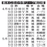 栃木ＧＢ　今季日程を発表　４月４日のホーム茨城戦で開幕