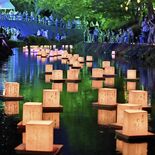 行屋川を照らす平和への願い　真岡の灯ろう流し