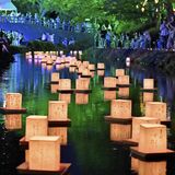 行屋川を照らす平和への願い　真岡の灯ろう流し