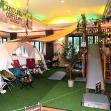 「お菓子の城」にアウトドア施設　日光、キャンプ風カフェやＢＢＱも　10月上旬利用開始