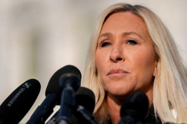 マージョリー・グリーン米下院議員=18日、ワシントン(AP=共同)