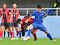 気迫のプレーで宇短大付の堅守を支えるＤＦ北村＝準決勝の矢板中央戦から