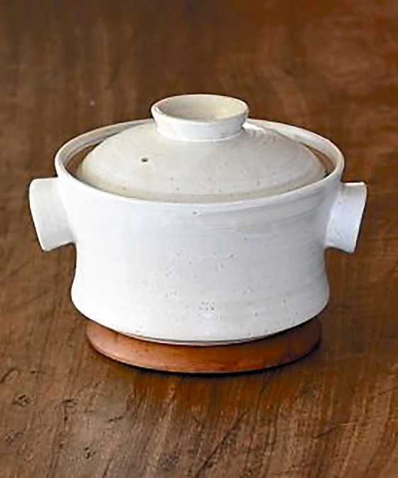 炊飯鼓型土鍋　白マット