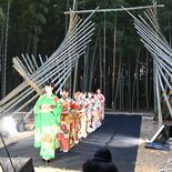 宇都宮の竹林でファッションショー　専門学校生デザインの着物など登場　1…