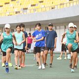 全国小学生陸上競技大会　県勢14選手が結団式で活躍誓う　国立競技場で22日