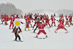 ハンターマウンテン塩原でサンタ滑走