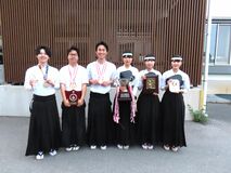 国民スポーツ大会少年男子弓道で3選手が県選抜として出場し優勝