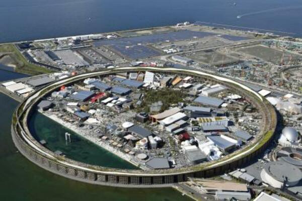 　大阪・関西万博会場＝９月、大阪市此花区の夢洲