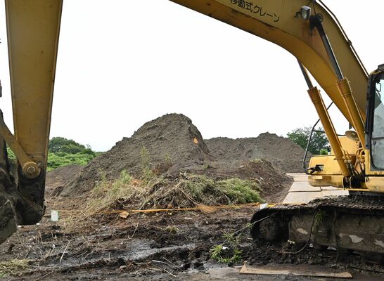 不法投棄された大量の土砂
