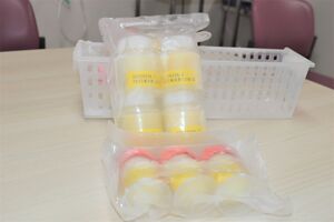 母乳バンクから提供されたドナーミルク＝７月中旬、獨協医大病院