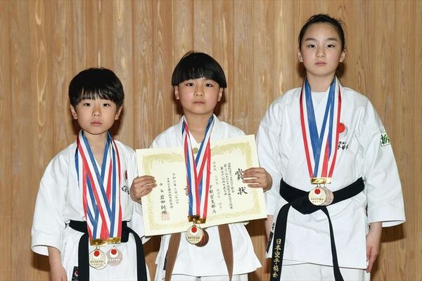団体低学年組手優勝の宇都宮Ａ