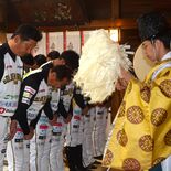 栃木GB、春季キャンプへ安全祈願　「勇気、感動、勝利を届けたい」