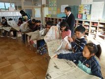 栃木市大宮南小／記者の仕事学ぶ