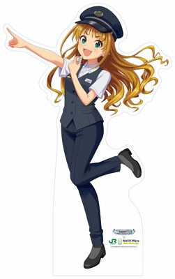 キャンペーンに登場するアイドルキャラクターの日野茜（ＪＲ東日本大宮支社提供）©ＢＮＥＩ