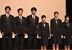 お披露目会で公開された３校共通の新制服＝23日午前、那須塩原市上厚崎