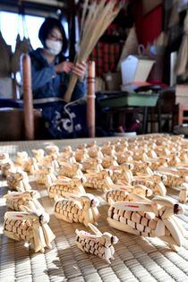 えとの「きびがら細工」　鹿沼
