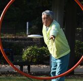栃木県勢最高齢、79歳の坂本さん　障スポ・フライングディスク競技出場