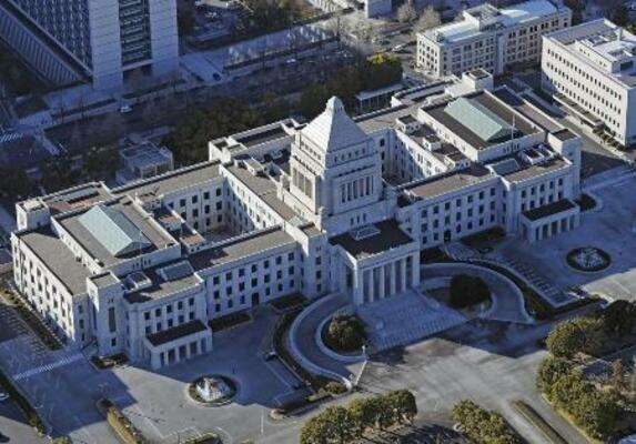 国会議事堂(共同通信社ヘリから)