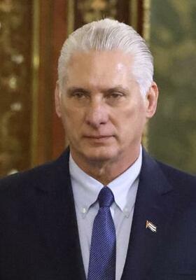 　キューバのディアスカネル大統領（ゲッティ＝共同）