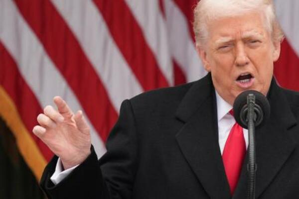 　トランプ米大統領＝２５日、ワシントン（ＡＰ＝共同）