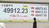 東証続伸、５万円に迫る