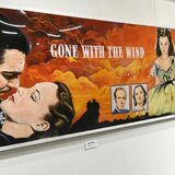 「ローマの休日」や「風と共に去りぬ」など　懐かしい手書き映画看板並ぶ　ふみの森もてぎで作品展