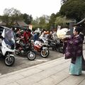 ライダー集結、安全祈願　真岡の大前神社で県内外300人が交流、演奏会も開催