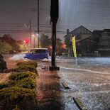 小山で８棟床下浸水、道路冠水で車水没も　県内局地的に大雨
