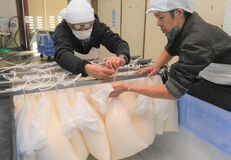 高級酒造りに「しずく取り」　那須烏山の島崎酒造で作業