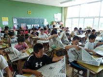 割り付けを練習／日光市落合西小