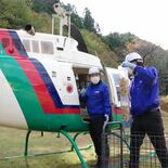 豚熱ワクチンをヘリで空中散布　野生イノシシ向け、初日は日光で2850個