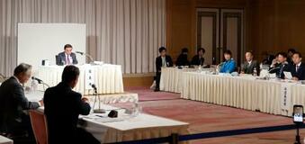 予算早期成立、中小企業支援を