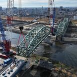 足利のシンボル、中橋アーチの移設始まる　全国でも珍しい工事に市民も注目