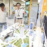 大阪・関西万博出展のジオラマ模型、宇都宮市役所でも　LRTの仕組みなど紹介、31日まで展示