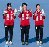 女子団体、日本は銀メダル