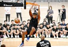 八村塁、ＮＢＡの練習披露