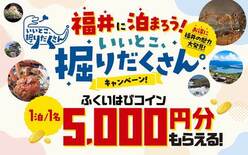 福井県が宿泊キャンペーンを開催!1人1泊あたり5000円分のデジタル地…