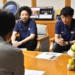 史上初のリーグ連覇へ、決意語る　ブレックス田臥主将らが宇都宮市長表敬　…